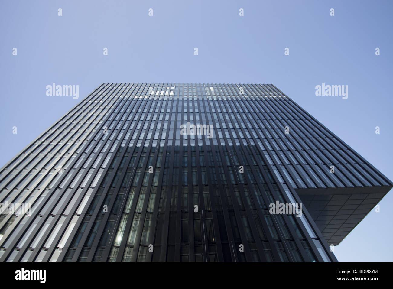 Façade de l'hôtel Hyatt dans le port des médias de Duesseldorf Banque D'Images