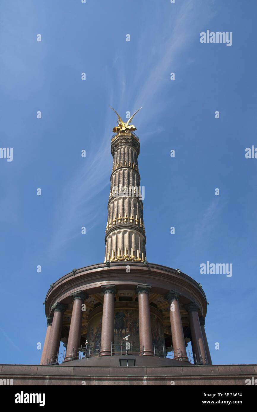 Vue de la colonne de la victoire sur la Grande étoile à Berlin Banque D'Images