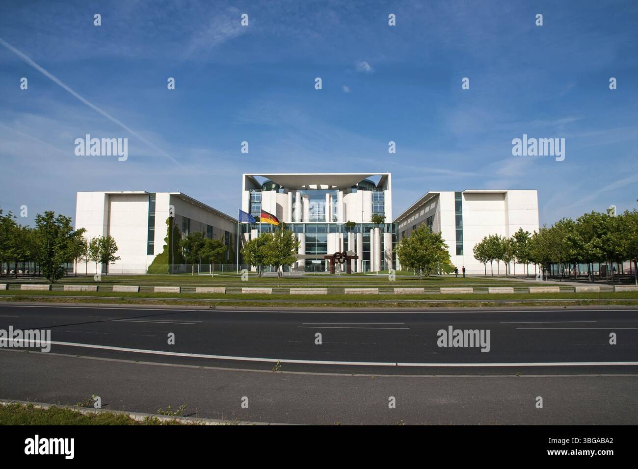 Vue de la Chancellerie à Berlin Banque D'Images