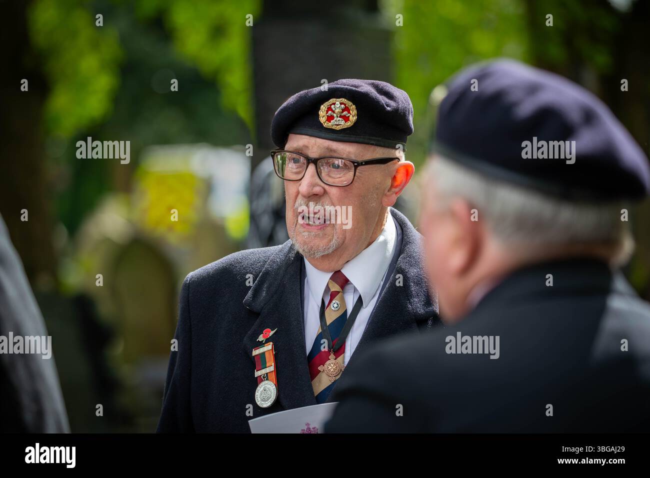 ANZAK Day 2024 a été célébré dans Soldier's Corner au cimetière de Warrington le 28 avril Banque D'Images