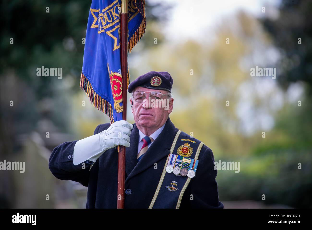 ANZAK Day 2024 a été célébré dans Soldier's Corner au cimetière de Warrington le 28 avril Banque D'Images