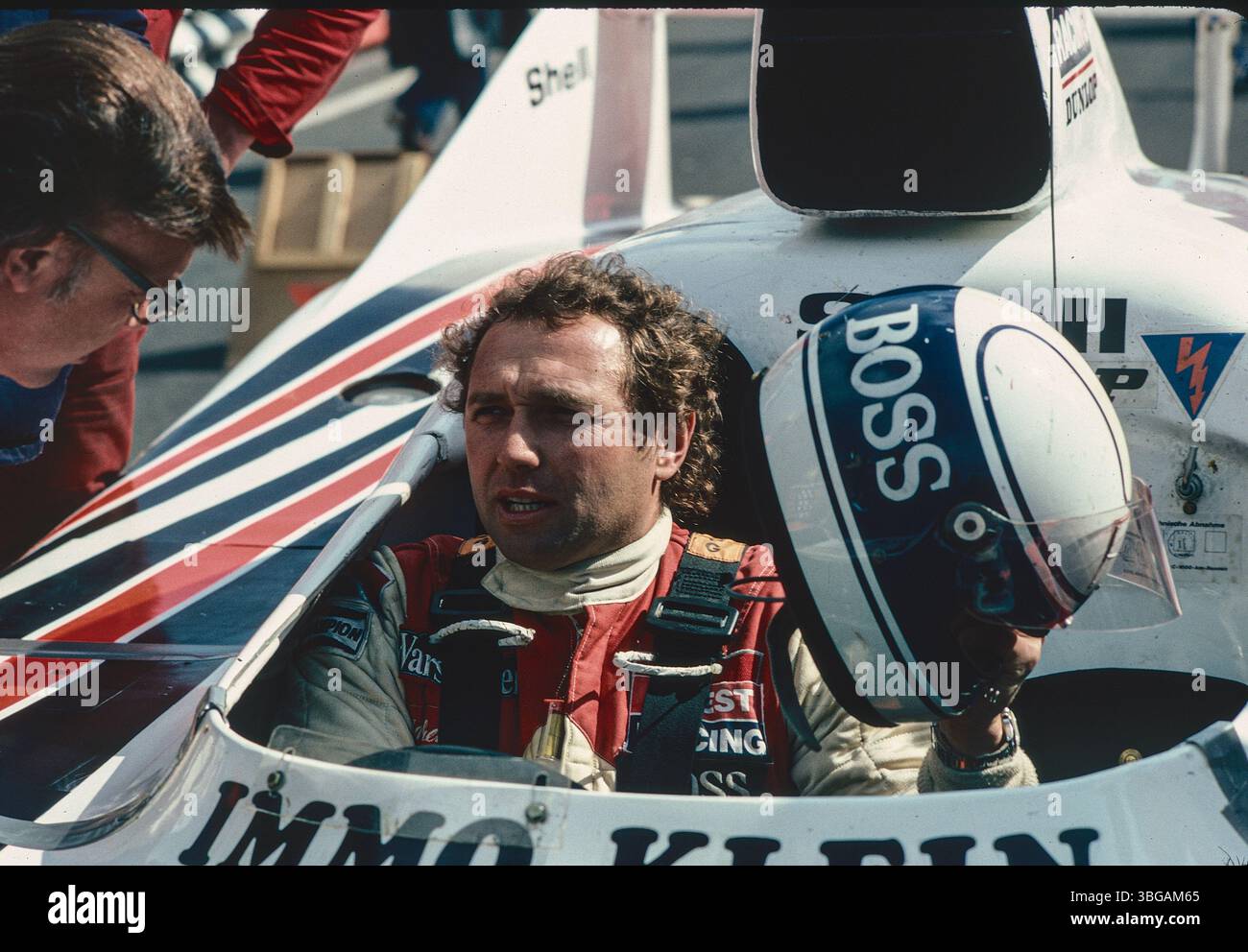 Jochen Mass (DEU), pilote de voiture de sport, 200 miles Norisring race 1981, piste de course, Team Jost Banque D'Images