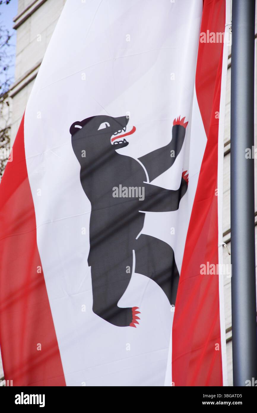 Drapeau de Berlin, Allemagne, Europe Banque D'Images