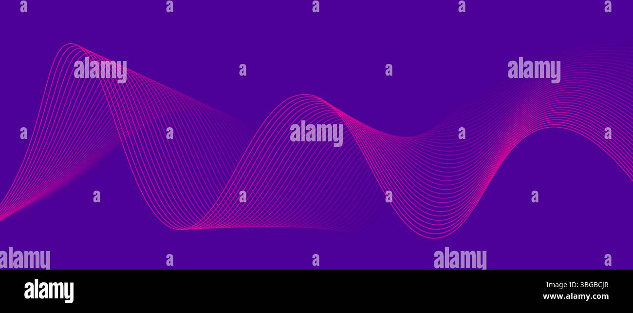 Les lignes roses ondulées créent un design abstrait vibrant Illustration de Vecteur