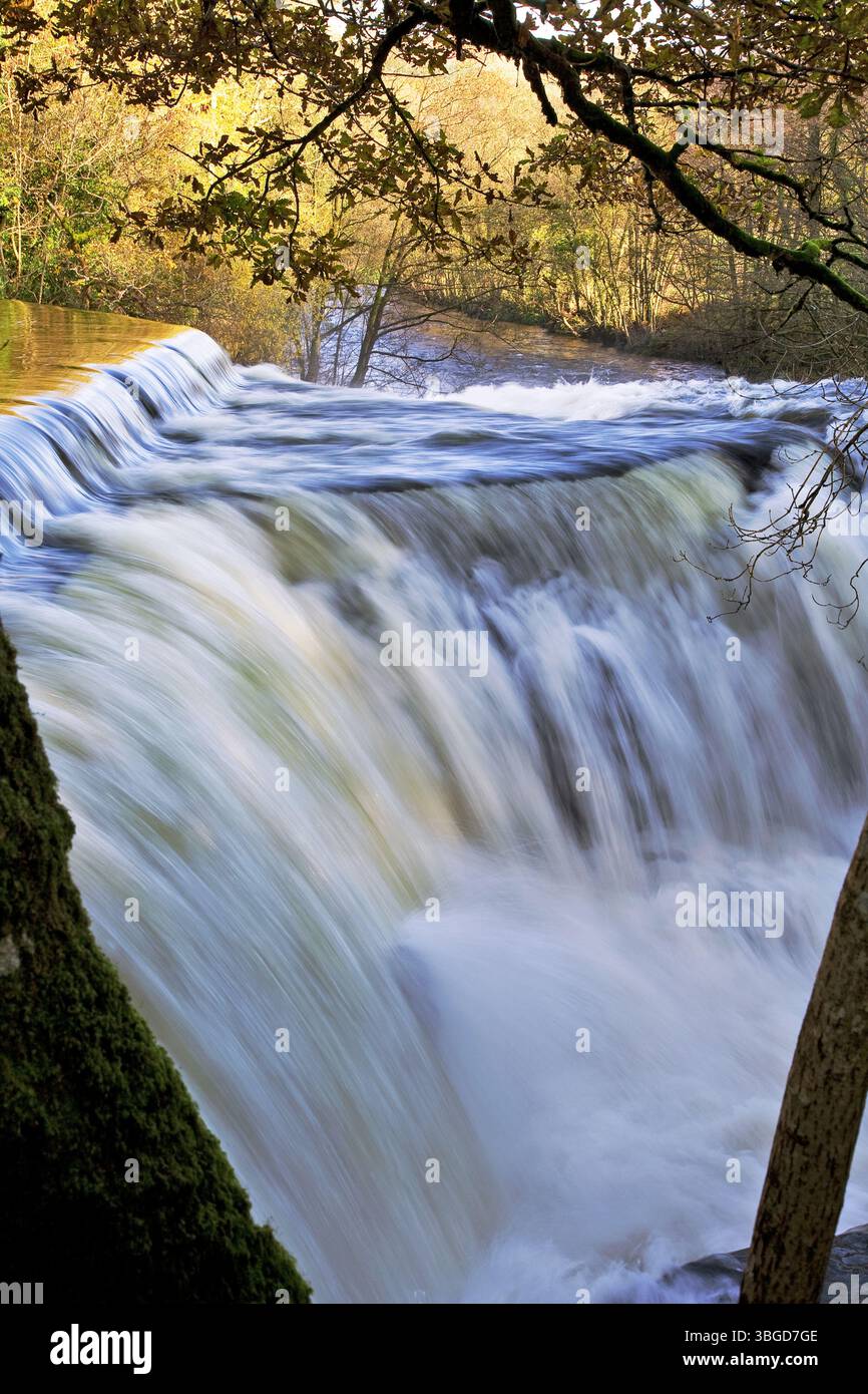 Magnifique cascade galloise de Dolanog Banque D'Images