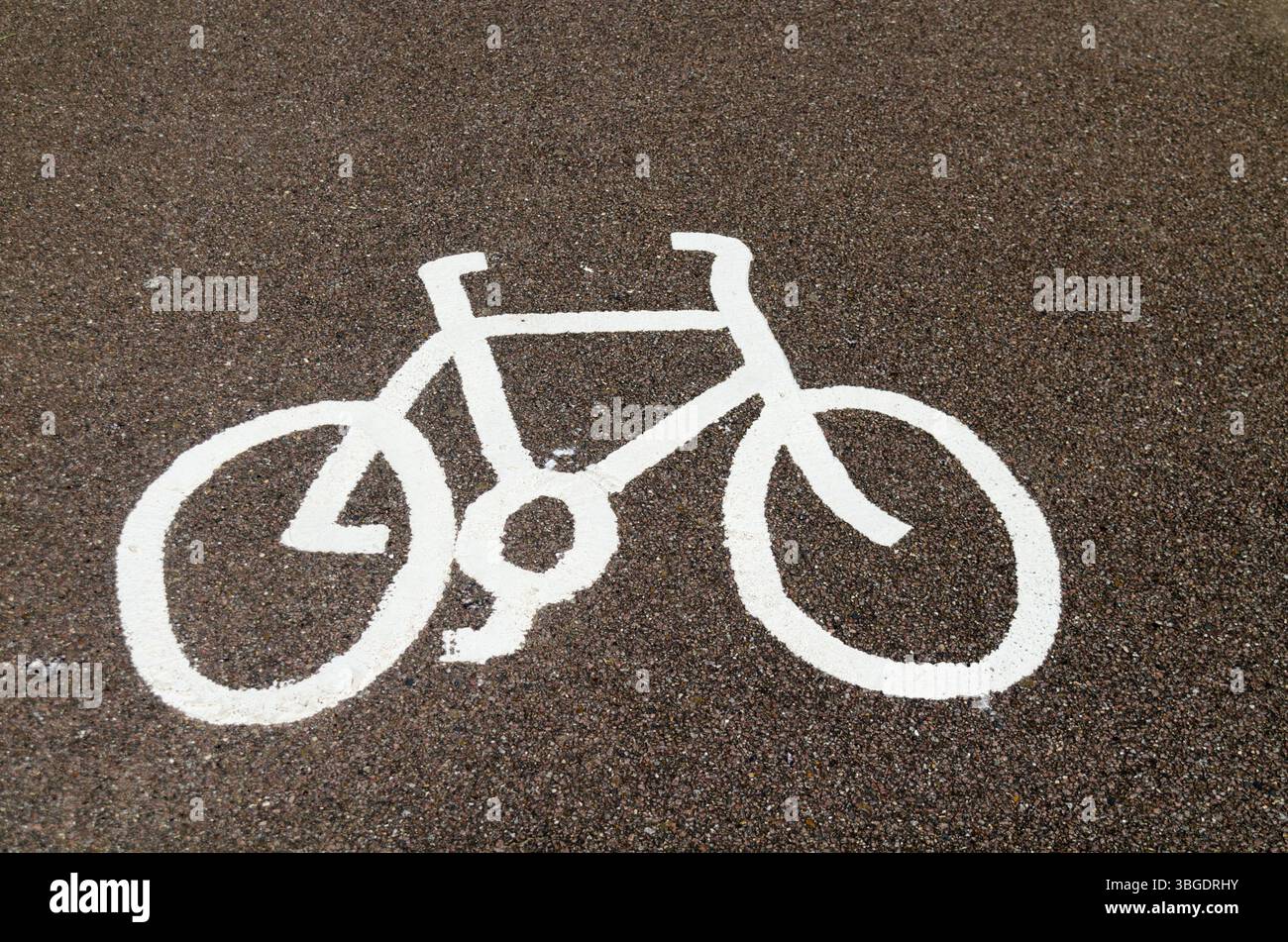 Panneau pour le cyclisme sûr peint sur la route Essex UK Banque D'Images