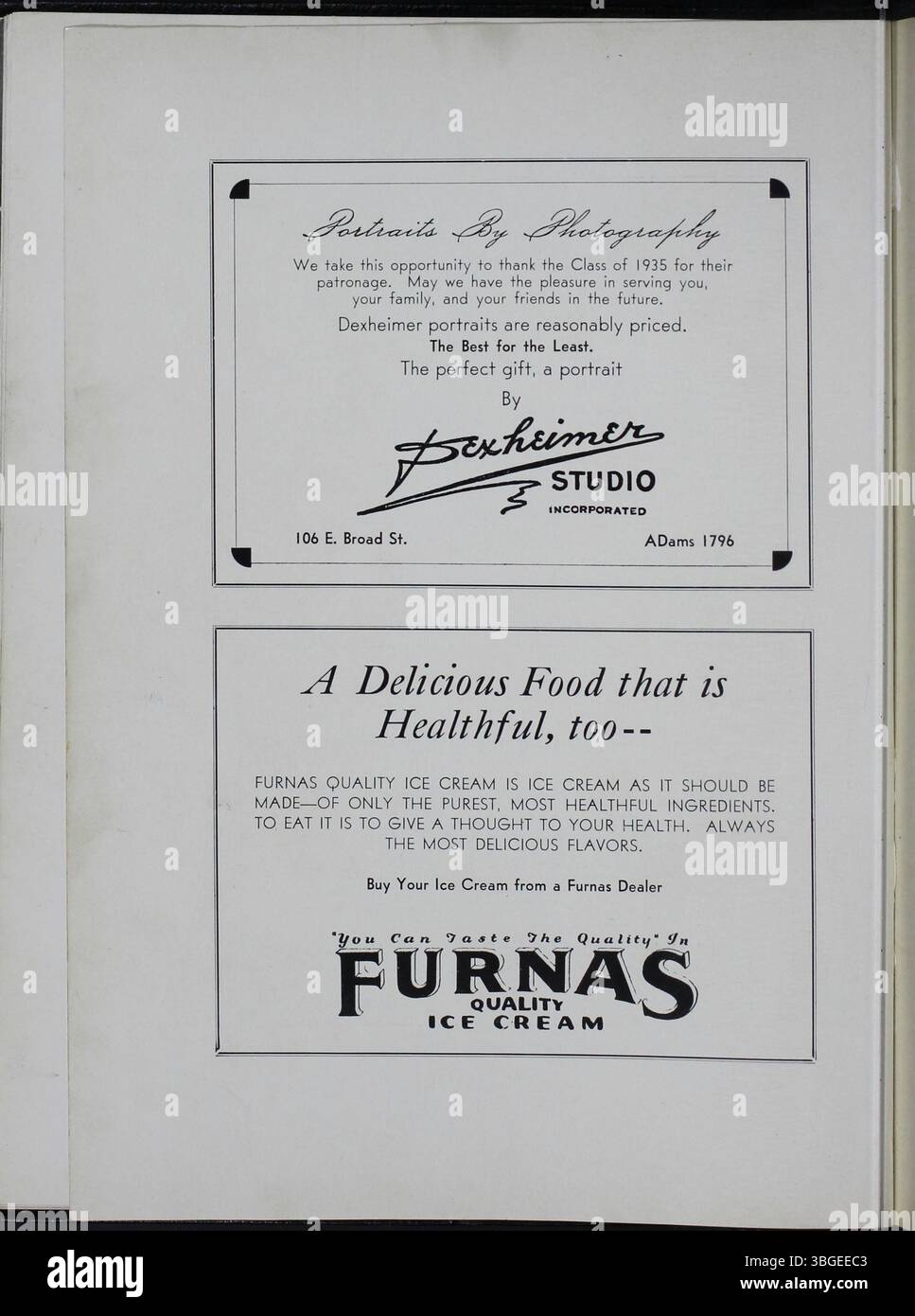 Dans l'édition de 1935 de 'The Polaris Memory Book', l'histoire du North High School est explorée, depuis sa fondation en 1893 par Charles D. Everett. Le premier bâtiment, de conception néo-romane par Frank L. Packard, a été construit au 100 West 4th Avenue et remplacé par une nouvelle école en 1924 au 100 East Arcadia Avenue. L'école a fermé en 1979 et a rouvert sous le nom de Columbus International High School en 2012. Banque D'Images