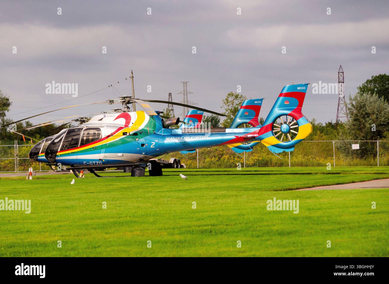 Airbus Helicopters EC-130T-2 (Niagara Helicopters) au sol Banque D'Images