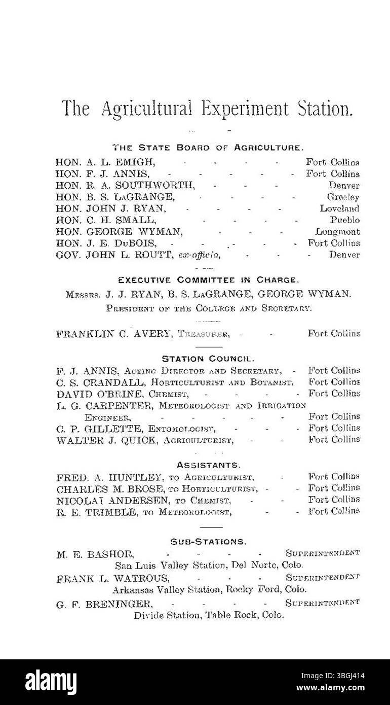 Le rapport de 1891 sur les puits artésiens au Colorado explore le rôle de ces puits dans les systèmes d’irrigation, soulignant leur importance dans le développement agricole et la gestion de l’eau dans la région. Banque D'Images