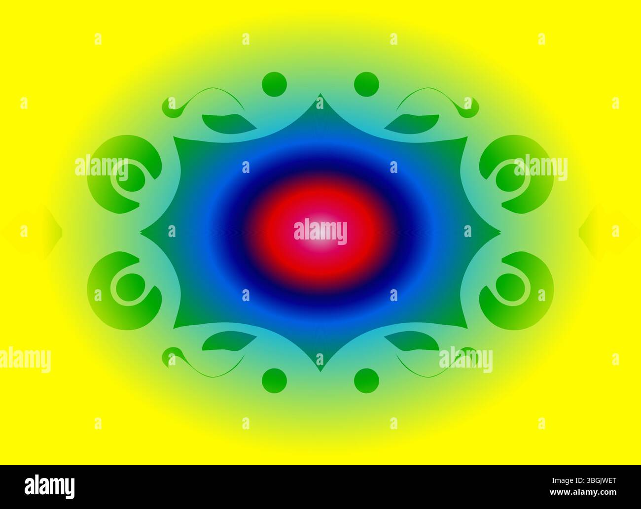 Oeil psychédélique Mandala avec vibrant gradient - Art spirituel abstrait Illustration de Vecteur