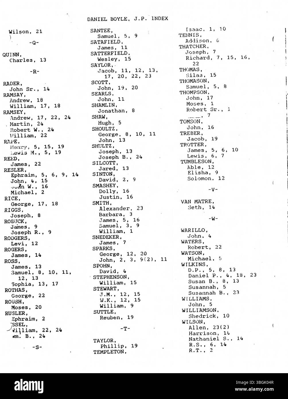 Ce résumé de journal documente les dossiers judiciaires de Daniel Boyle, juge de paix du canton de Tiffin, comté d'Adams, Ohio, de 1836 à 1837. Il fournit des dossiers juridiques de la période et offre un aperçu des procédures judiciaires locales. Banque D'Images