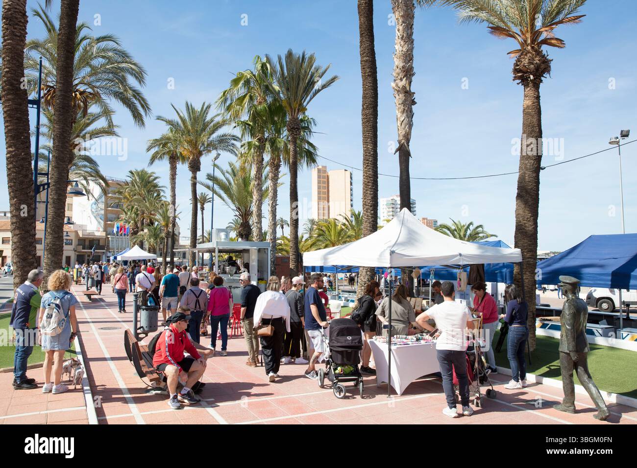 Festival Aereo San Javier, spectacle aérien, stands, divertissement, Santiago de la Ribera, Mar Menor, région autonome de Murcie, Espagne, Banque D'Images