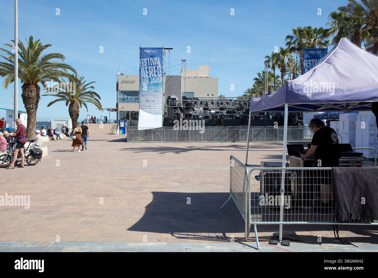 Festival Aereo San Javier, spectacle aérien, divertissement, information, Santiago de la Ribera, Mar Menor, région autonome de Murcie, Espagne, Banque D'Images