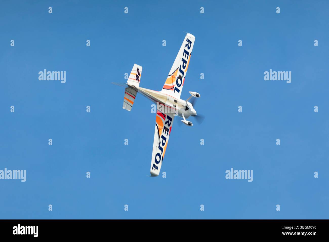 Festival Aereo San Javier, spectacle aérien, voltige, Hamilton, Repsol, Santiago de la Ribera, Mar Menor, région autonome de Murcie, Espagne, Banque D'Images