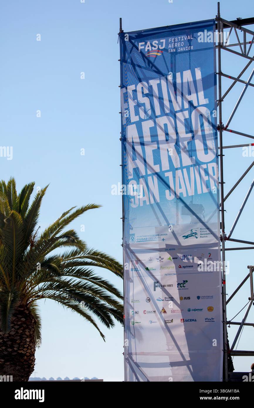 Festival Aereo San Javier, spectacle aérien, divertissement, information, Santiago de la Ribera, Mar Menor, région autonome de Murcie, Espagne, Banque D'Images