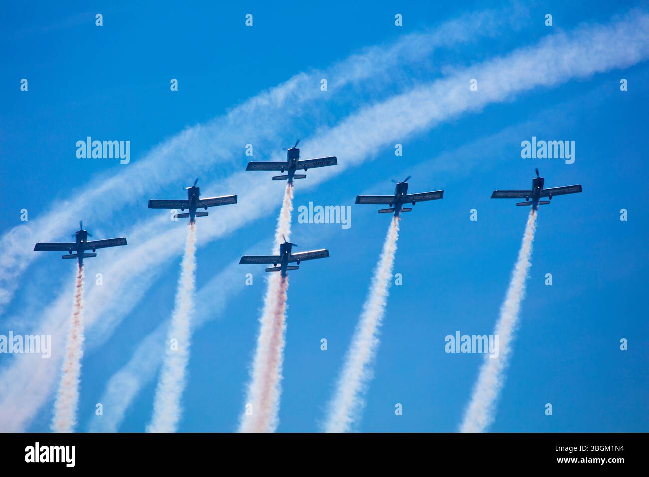 Festival Aereo San Javier, spectacle aérien, voltige, Santiago de la Ribera, Mar Menor, région autonome de Murcie, Espagne, Banque D'Images