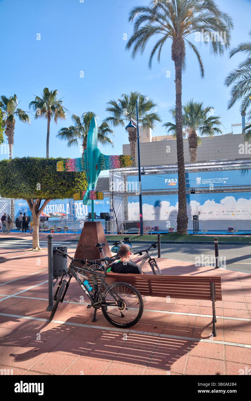 Festival Aereo San Javier, spectacle aérien, divertissement, information, Santiago de la Ribera, Mar Menor, région autonome de Murcie, Espagne, Banque D'Images