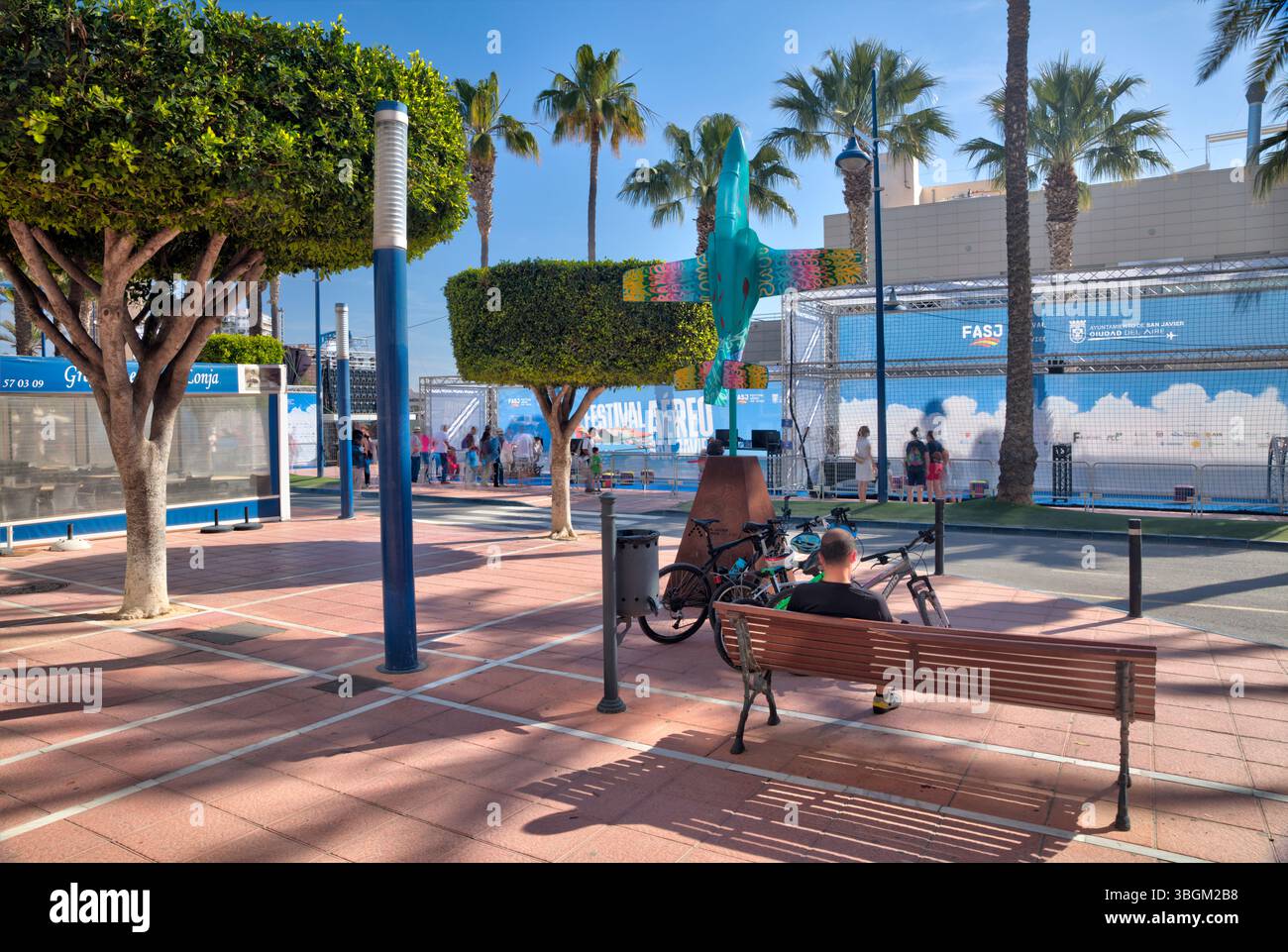 Festival Aereo San Javier, spectacle aérien, divertissement, information, Santiago de la Ribera, Mar Menor, région autonome de Murcie, Espagne, Banque D'Images