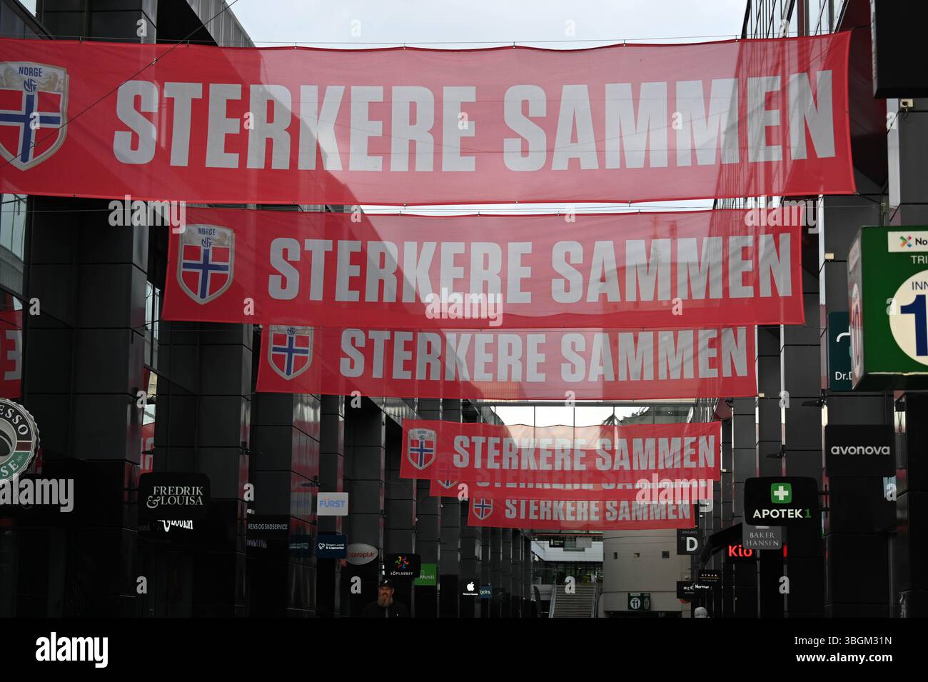 Oslo, Norvège. 05 juin 2025. Ullevaal Stadium Oslo Street pendant les qualifications de la Coupe du monde 2026 - Italie vs Norvège Conférence de presse, match de la Coupe du monde de la FIFA à Oslo, Norvège, 05 juin 2025 crédit : Agence photo indépendante/Alamy Live News Banque D'Images