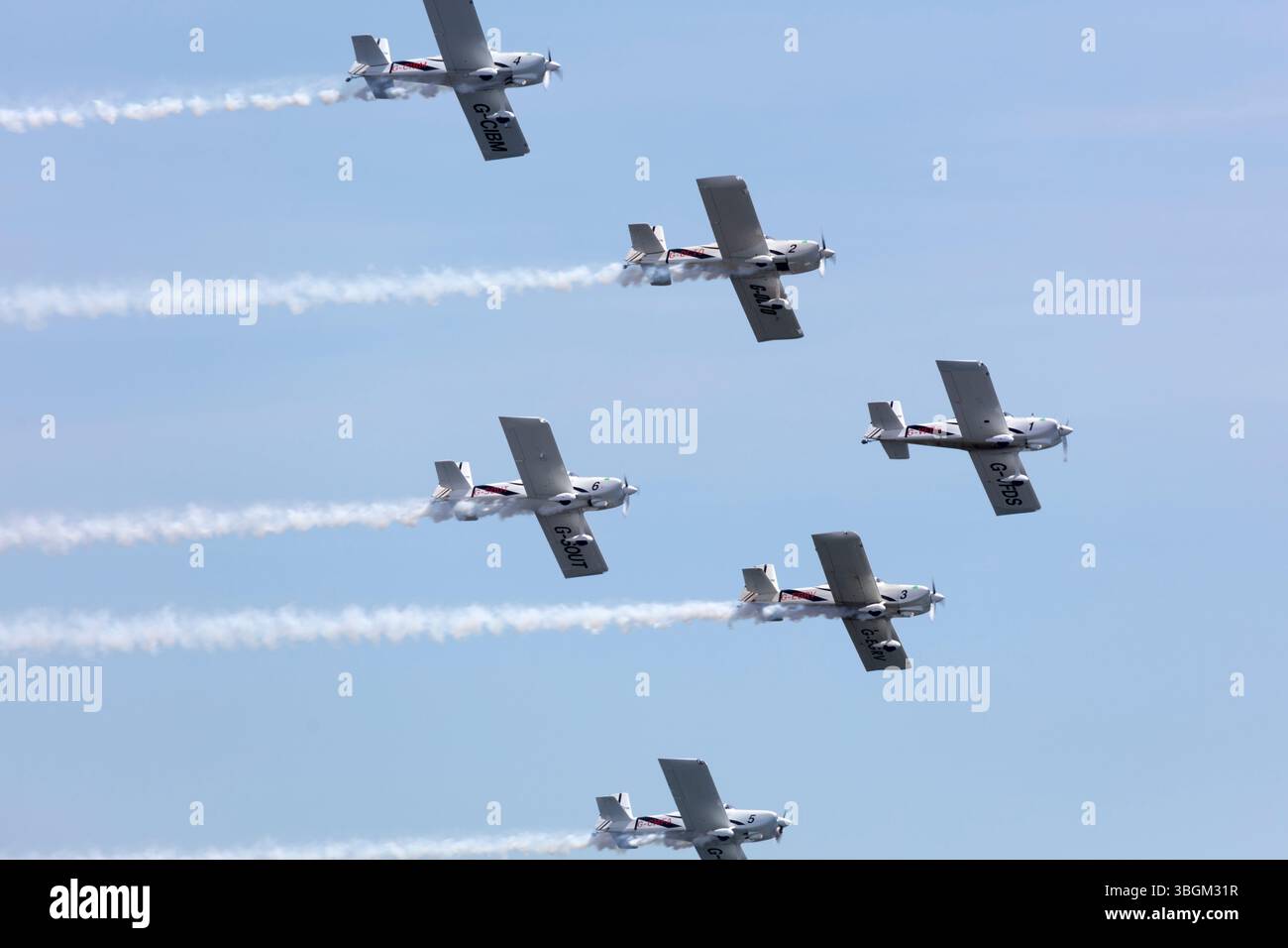 Festival Aereo San Javier, spectacle aérien, voltige, Team Raven, Santiago de la Ribera, Mar Menor, région autonome de Murcie, Espagne, Banque D'Images