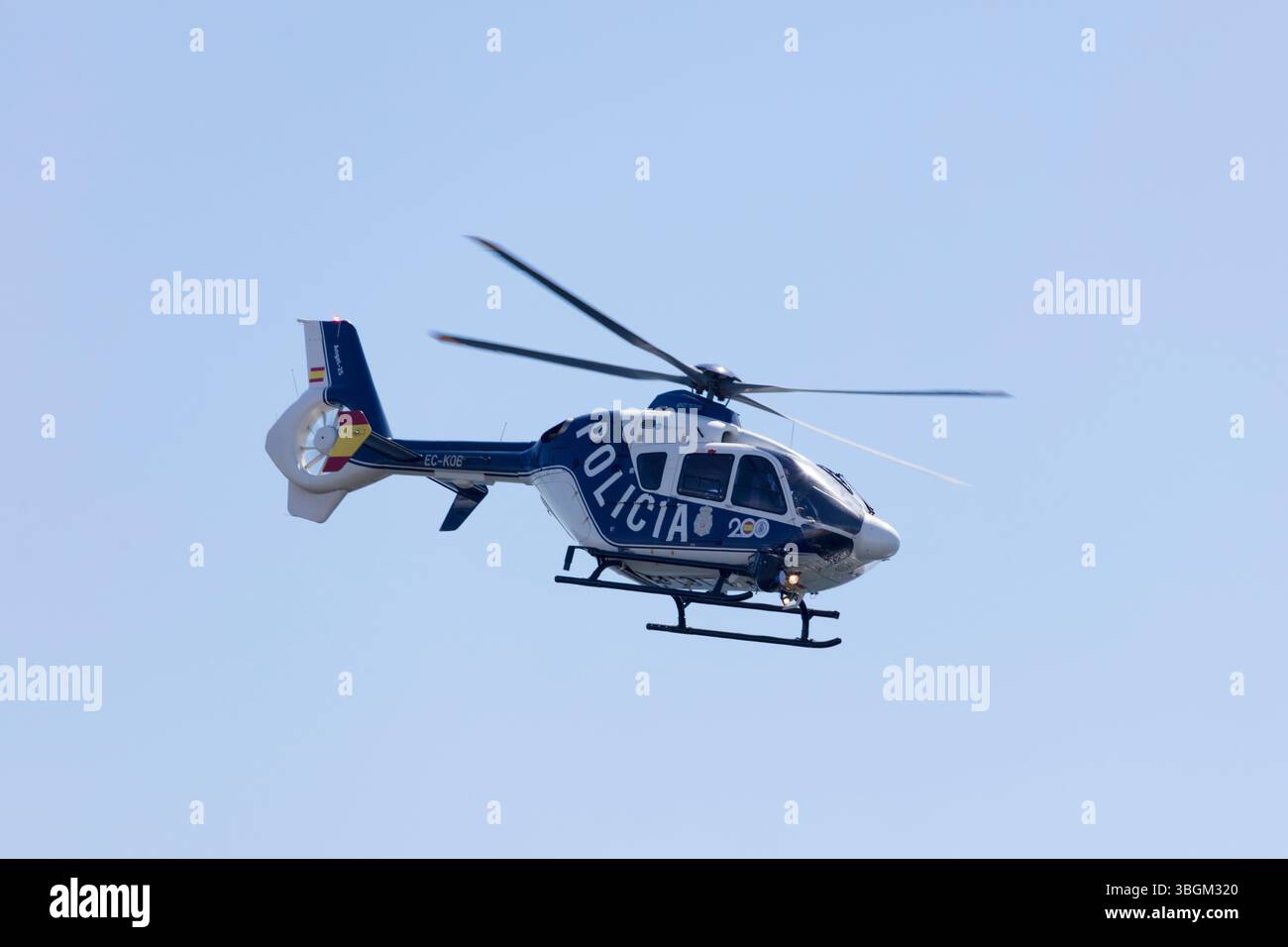 Festival Aereo San Javier, spectacle aérien, hélicoptère, Policia, Santiago de la Ribera, Mar Menor, région autonome de Murcie, Espagne, Banque D'Images