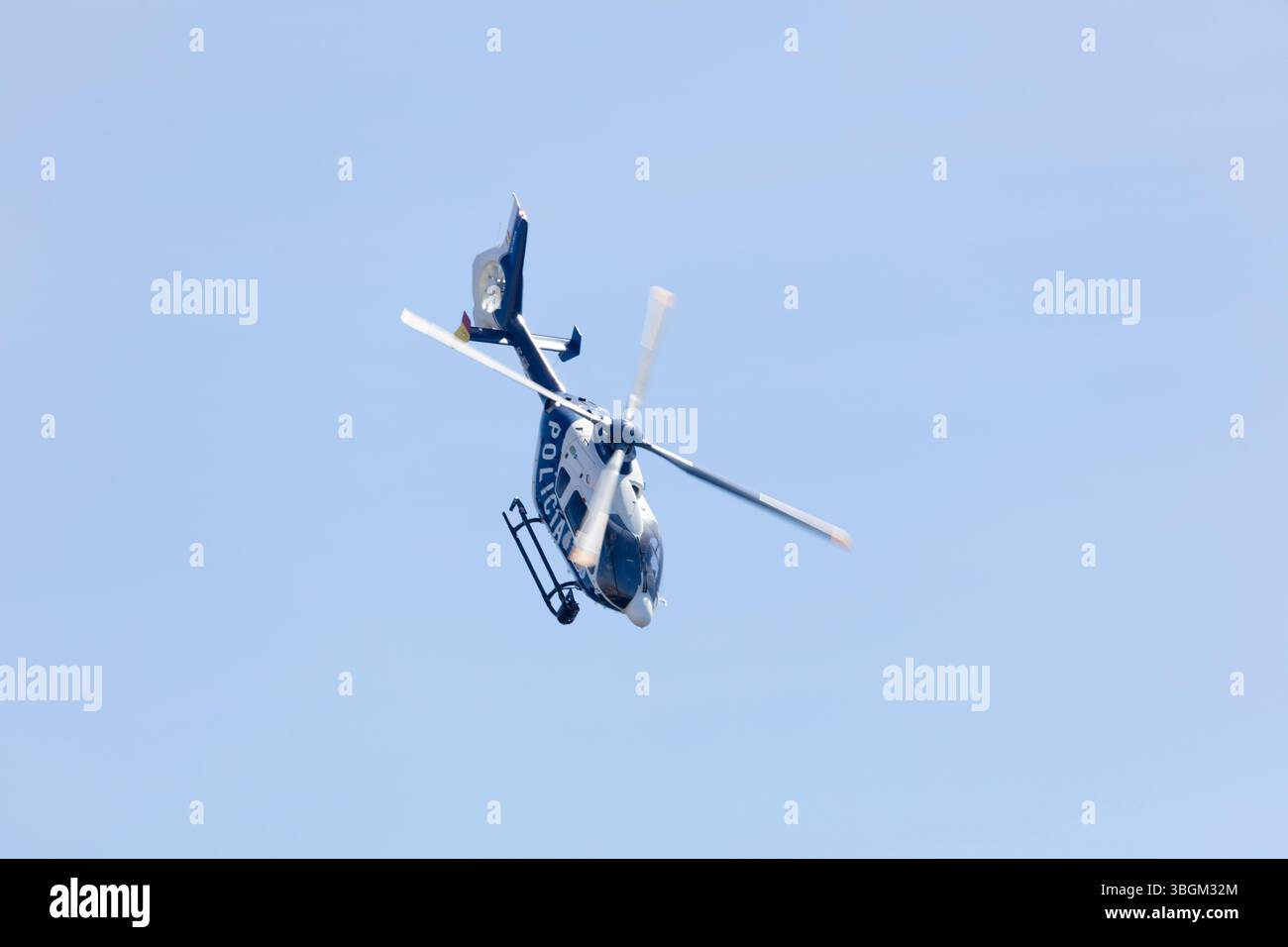 Festival Aereo San Javier, spectacle aérien, hélicoptère, Policia, Santiago de la Ribera, Mar Menor, région autonome de Murcie, Espagne, Banque D'Images
