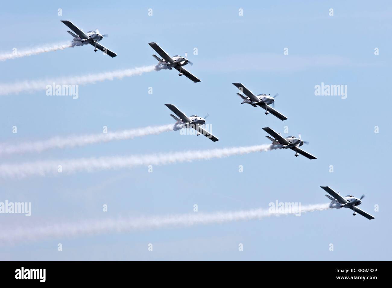 Festival Aereo San Javier, spectacle aérien, voltige, Team Raven, Santiago de la Ribera, Mar Menor, région autonome de Murcie, Espagne, Banque D'Images