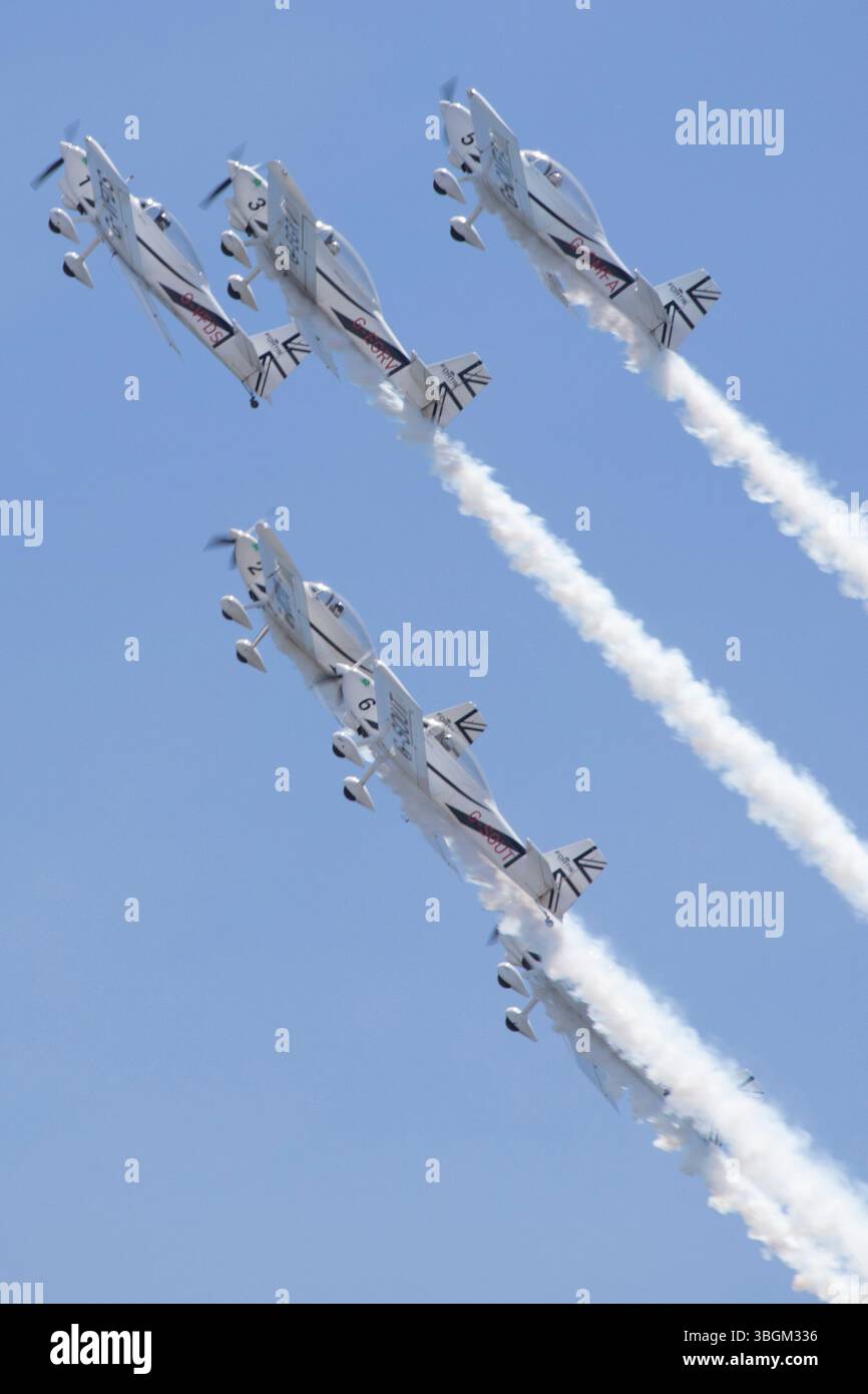 Festival Aereo San Javier, spectacle aérien, voltige, Team Raven, Santiago de la Ribera, Mar Menor, région autonome de Murcie, Espagne, Banque D'Images