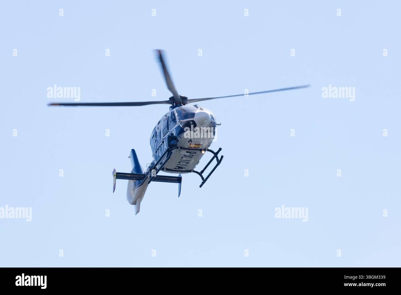 Festival Aereo San Javier, spectacle aérien, hélicoptère, Policia, Santiago de la Ribera, Mar Menor, région autonome de Murcie, Espagne, Banque D'Images