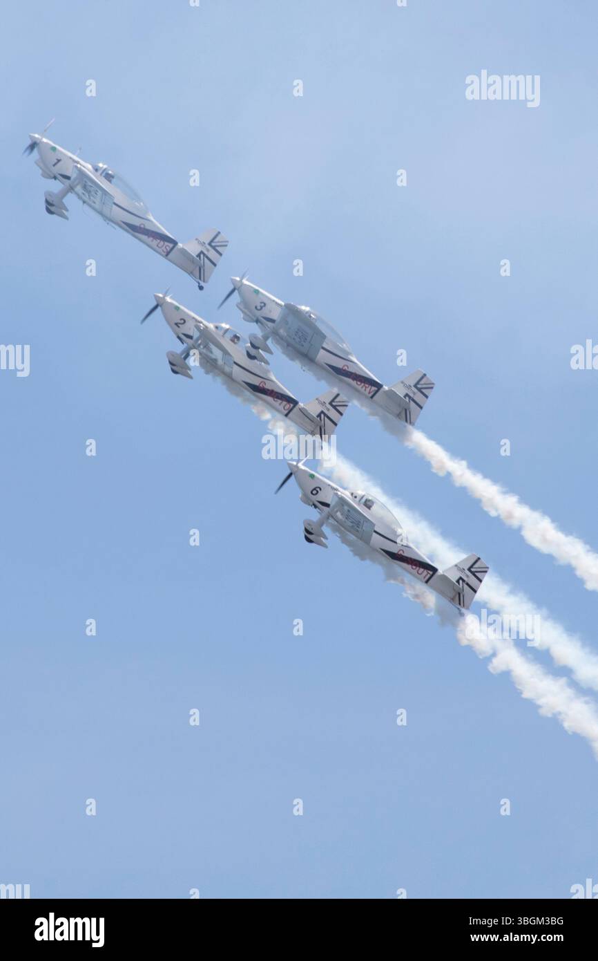 Festival Aereo San Javier, spectacle aérien, voltige, Team Raven, Santiago de la Ribera, Mar Menor, région autonome de Murcie, Espagne, Banque D'Images