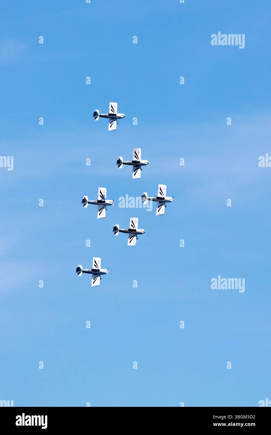 Festival Aereo San Javier, spectacle aérien, voltige, Team Raven, Santiago de la Ribera, Mar Menor, région autonome de Murcie, Espagne, Banque D'Images