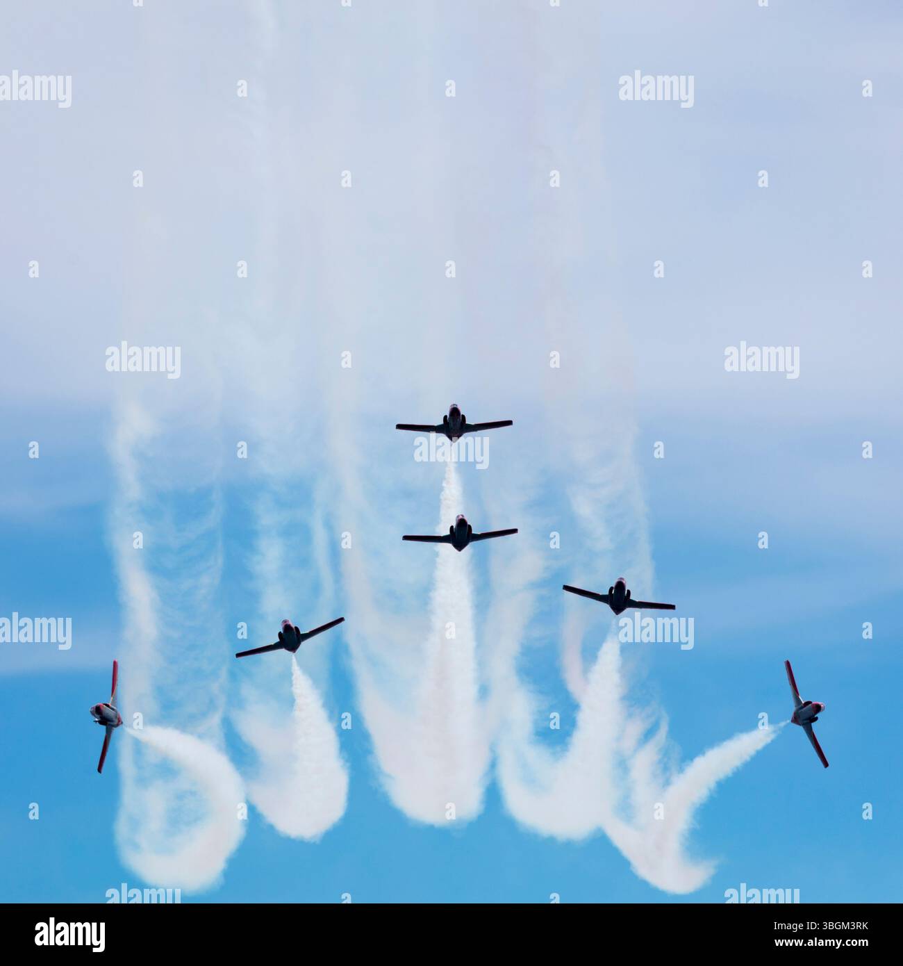 Festival Aereo San Javier, spectacle aérien, Patrulla Aguila, Santiago de la Ribera, Mar Menor, région autonome de Murcie, Espagne, Banque D'Images