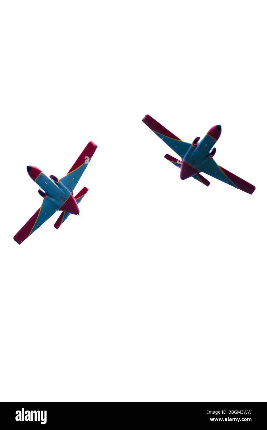 Festival Aereo San Javier, spectacle aérien, Patrulla Aguila, Santiago de la Ribera, Mar Menor, région autonome de Murcie, Espagne, Banque D'Images