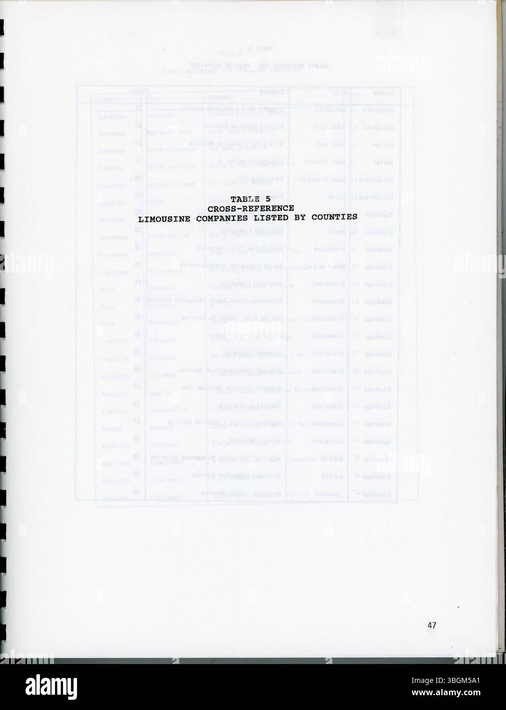 Ce rapport de décembre 1989 évalue les options de transport du secteur privé en Ohio, soulignant les divers modes de transport en commun disponibles et leur efficacité à répondre aux besoins des résidents. Banque D'Images