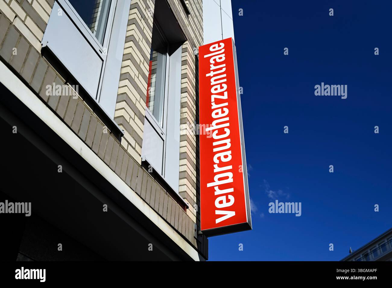 Enseigne du centre de conseil aux consommateurs Hambourg, Allemagne Banque D'Images