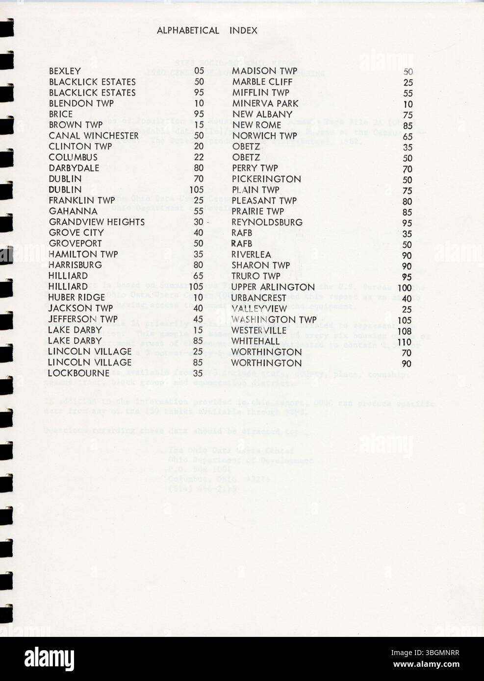 Les données du fichier sommaire 3A (recensement de 1980) sont utilisées pour fournir des estimations de la population, des statistiques sur le revenu et des renseignements sur le logement. Ce rapport couvre une unité de logement sur six et comprend des informations sur des zones géographiques comme l'état, le comté et le secteur de recensement. Banque D'Images