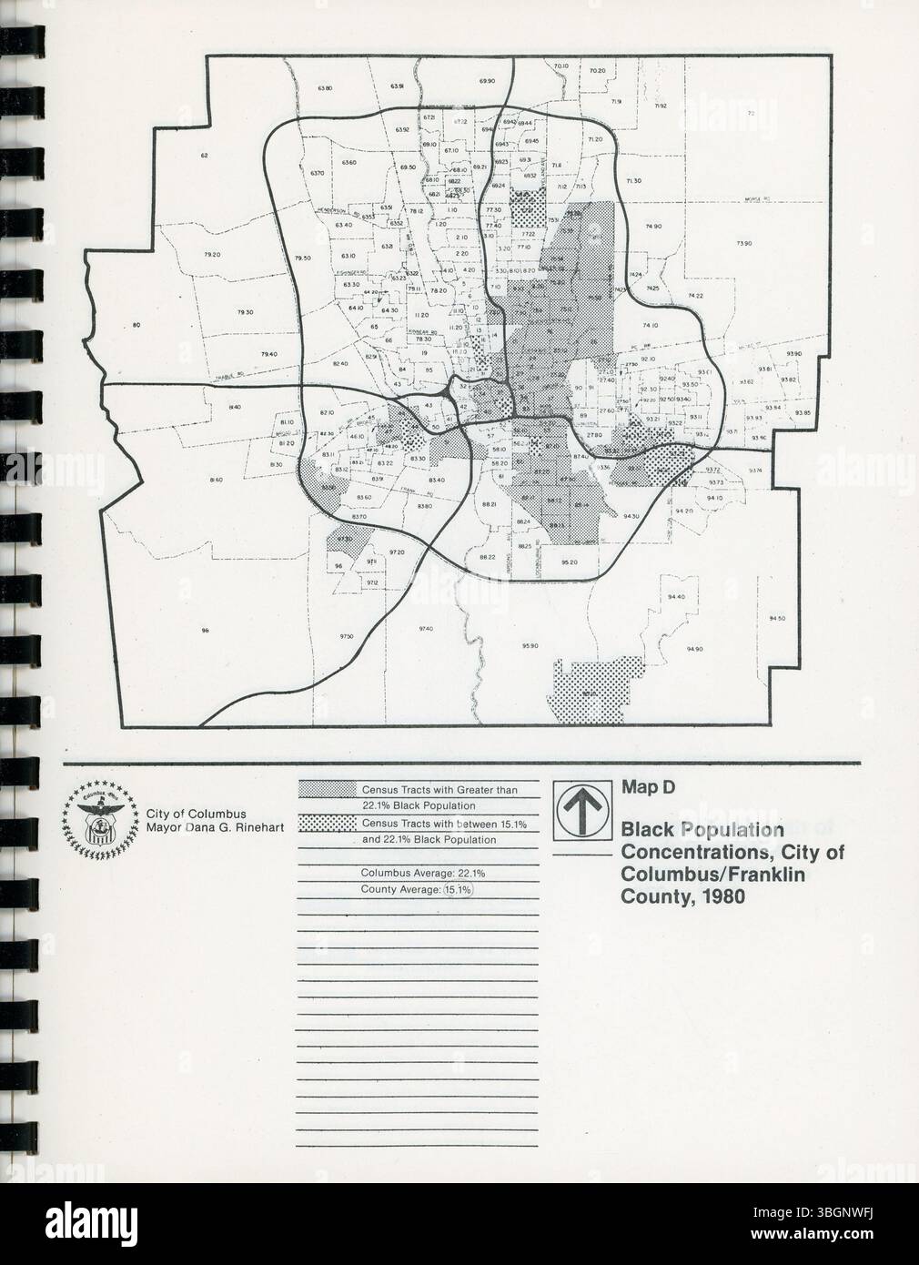 Ce rapport de 1984 évalue les changements dans les caractéristiques du recensement de la population noire dans le centre de l'Ohio. À l'aide des données des recensements de 1970 et de 1980, il évalue les changements et les tendances démographiques qui ont influencé le développement urbain et communautaire au cours des années 1970 et au début des années 1980 Banque D'Images