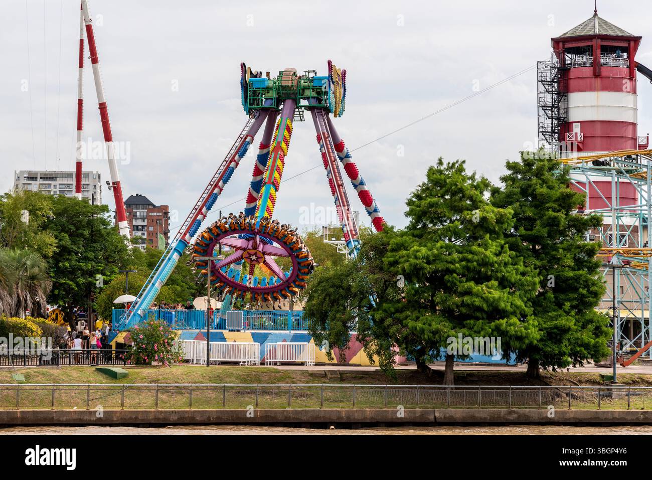 Parc d'attractions Parque de la Costa, Tigre, Province de Buenos Aires, Argentine. Banque D'Images