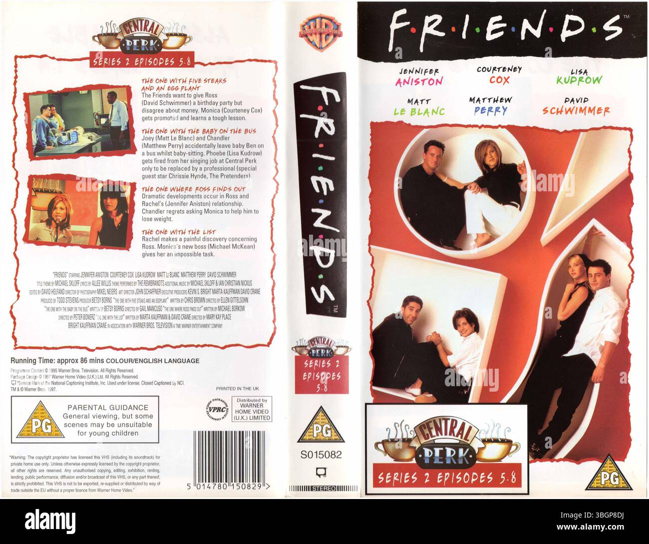 Amis : série 2, épisodes 5-8 VHS Cover (1997) (UK) par Warner Home Video (UK) Banque D'Images