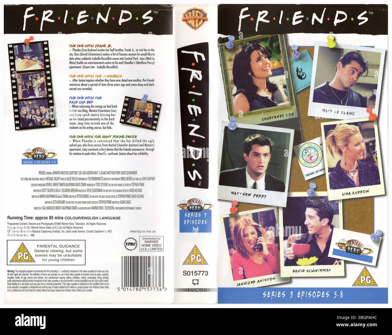 Amis : série 3, épisodes 5-8 VHS Cover (1998) (UK) par Warner Home Video (UK) Banque D'Images