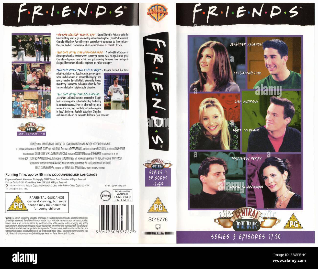 Amis : série 3, épisodes 17-20 VHS Cover (1998) (UK) par Warner Home Video (UK) Banque D'Images