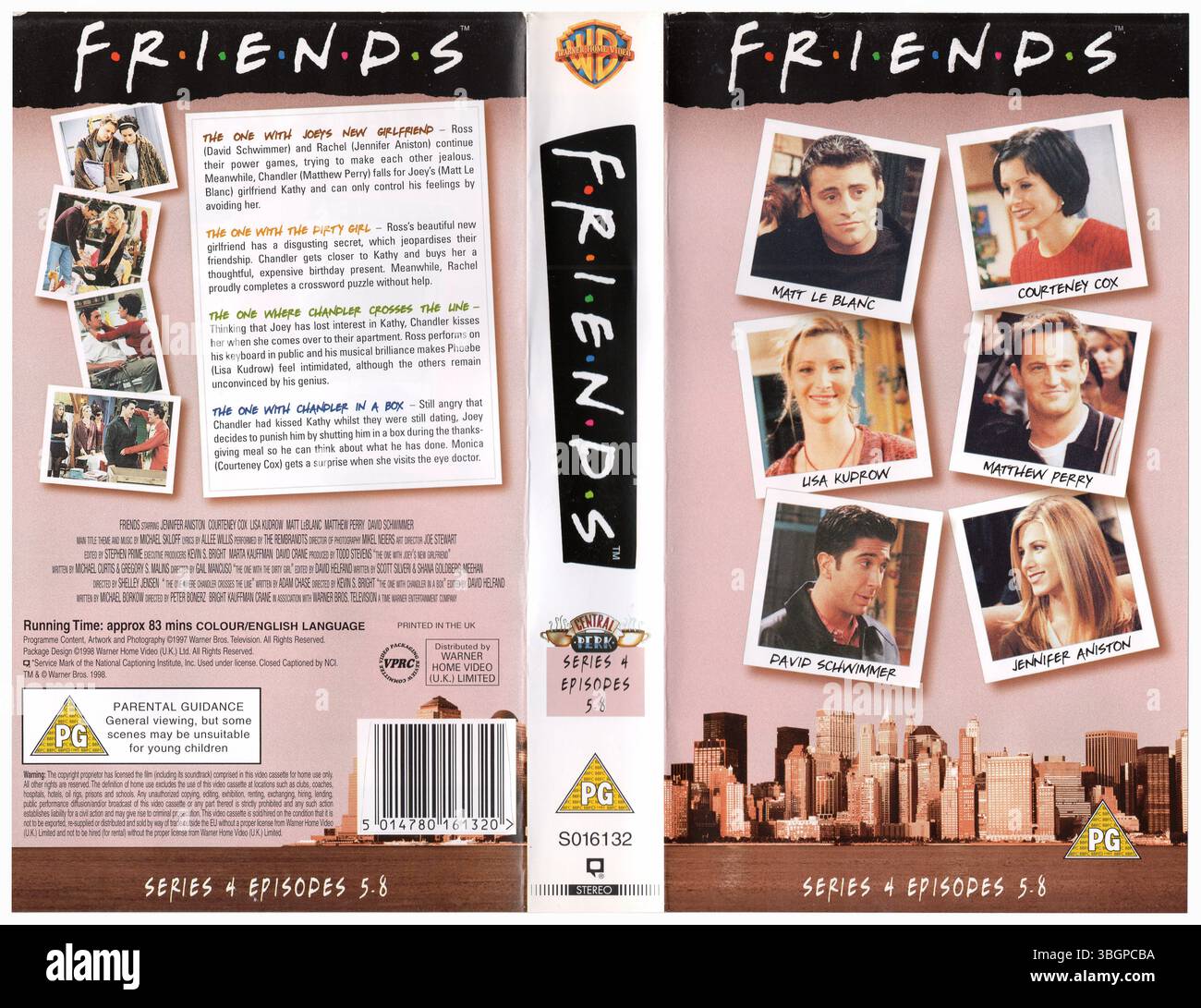 Amis : série 4, épisodes 5-8 VHS Cover (1998) (UK) par Warner Home Video (UK) Banque D'Images