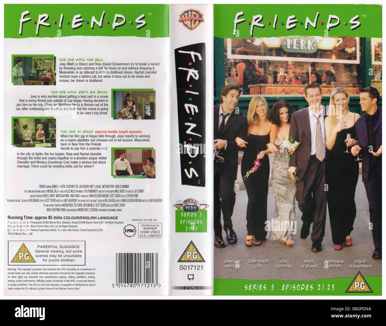 Amis : série 5, épisodes 21-23 VHS Cover (1999) (UK) par Warner Home Video (UK) Banque D'Images