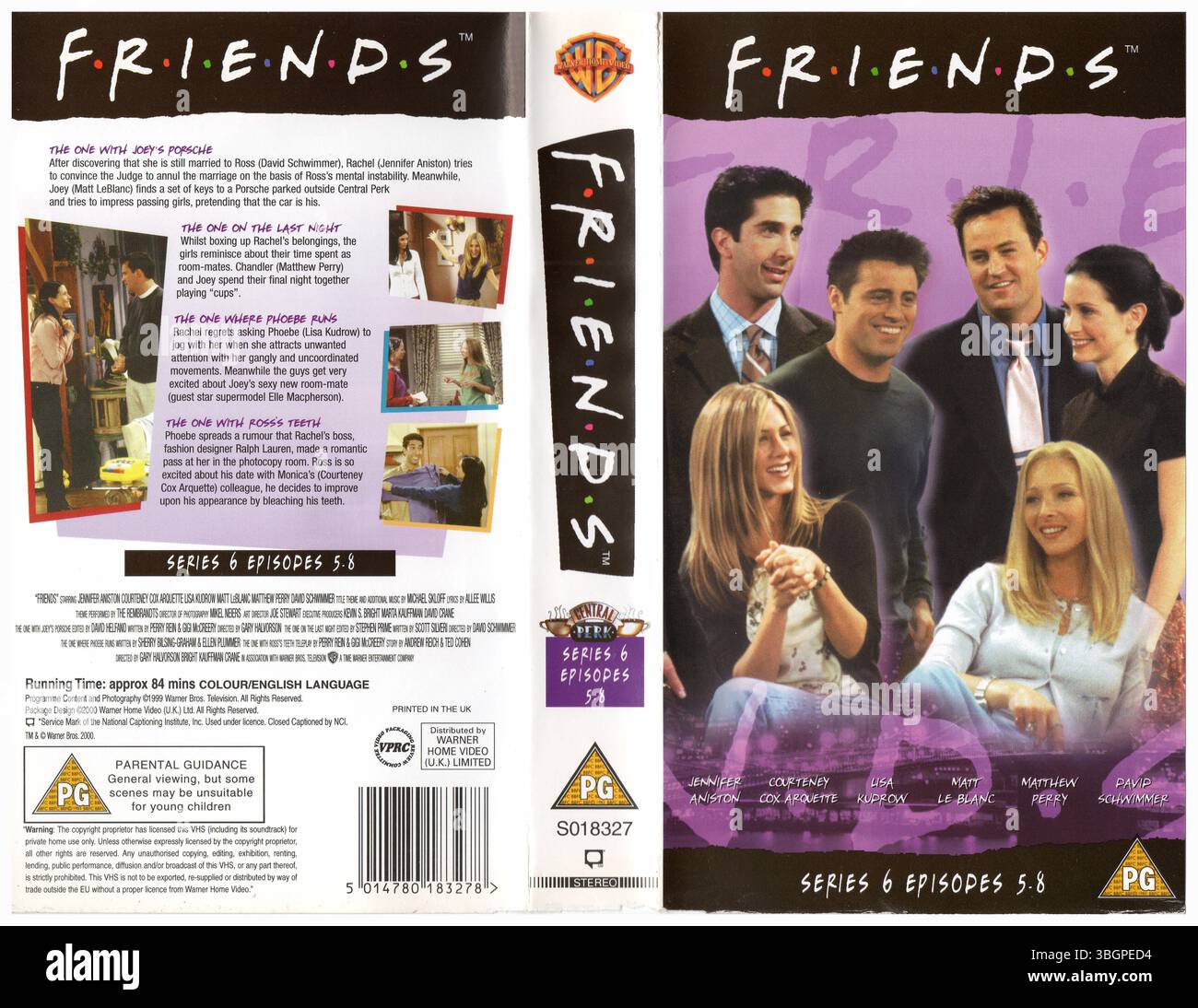 Amis : série 6, épisodes 5-8 VHS Cover (2000) (UK) par Warner Home Video (UK) Ltd Banque D'Images