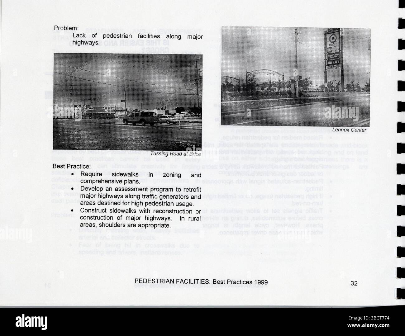 Pratiques exemplaires pour les installations piétonnes 1999 est un guide de planification destiné aux administrations locales pour développer ou améliorer les systèmes piétons à l'aide de techniques éprouvées provenant de diverses régions. Banque D'Images