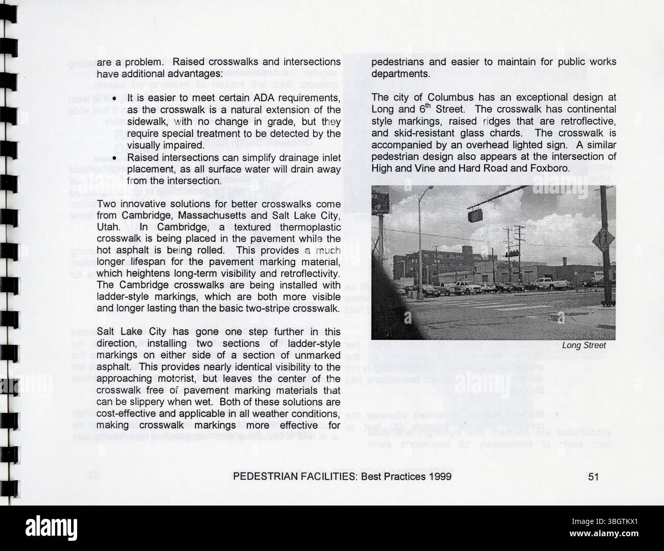 Installations piétonnes : meilleures pratiques 1999 sert de guide aux collectivités locales pour améliorer les programmes de piétons. Il présente un ensemble de pratiques efficaces pour relever les défis communs en matière d'infrastructure piétonne et améliorer les résultats du programme. Banque D'Images