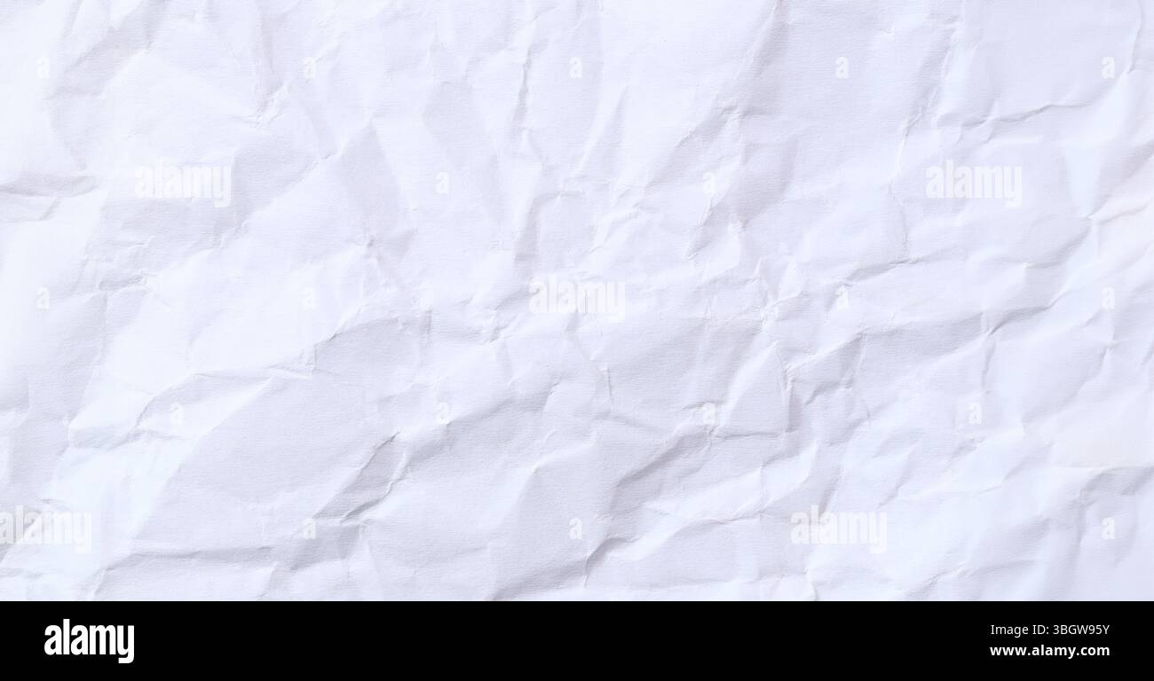 Fond de papier d'art blanc froissé pour concevoir votre concept de texture. Banque D'Images