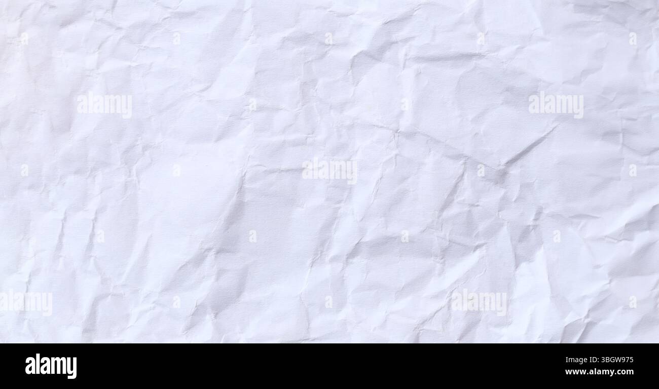 Fond de papier d'art blanc froissé pour concevoir votre concept de texture. Banque D'Images