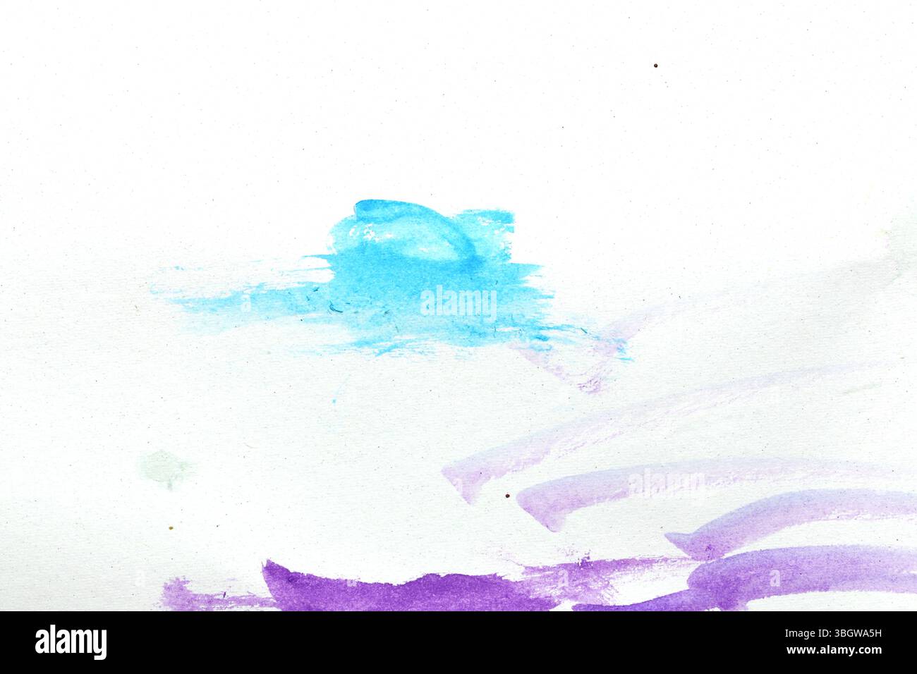 Une belle aquarelle abstraite aux tons bleus et violets. Parfait pour les projets créatifs, cette œuvre évoque la tranquillité et artistique Banque D'Images