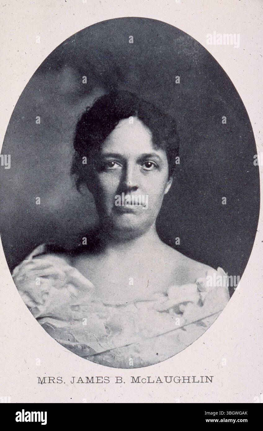 Photographies de James B. McLaughlin (1867-1927), de son épouse Mary (Gunning) McLaughlin (1862-1932) et de son fils Robert. James était importateur de chevaux-autocarreurs Percheron et cofondateur de McLaughlin Brothers Livery en exploitation de 1890 à 1913. Banque D'Images